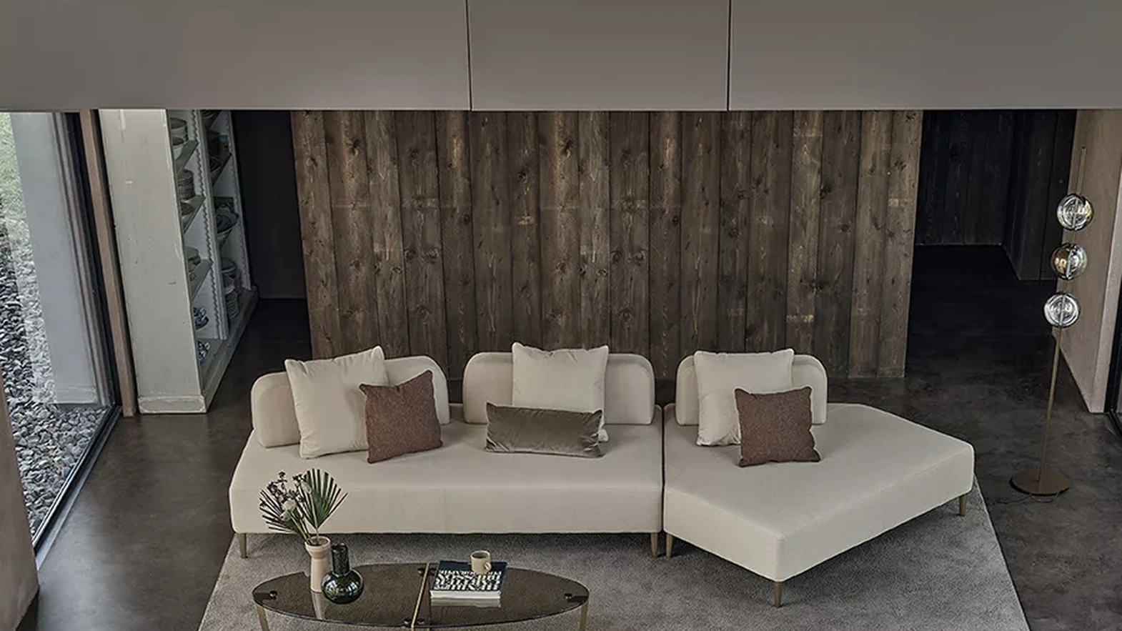 Divano con penisola Denver di Bontempi