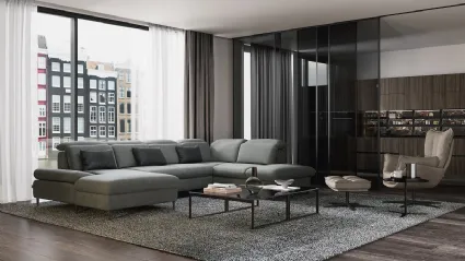 Divano con penisola Brickell di Febal Casa