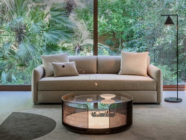 Divano Letto Diletto in tessuto imbottito di Flou