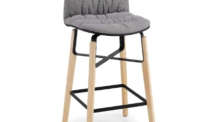 Sgabello imbottito Liù di Midj