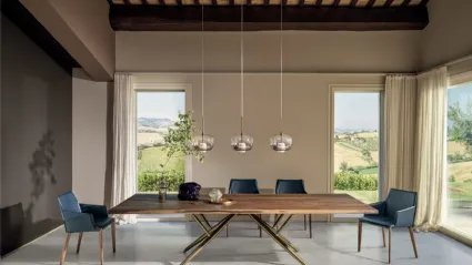 Sedia Sally in cuoio di Bontempi