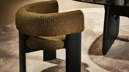 Sedia Trine Armchair in tessuto imbottito di Nature Design