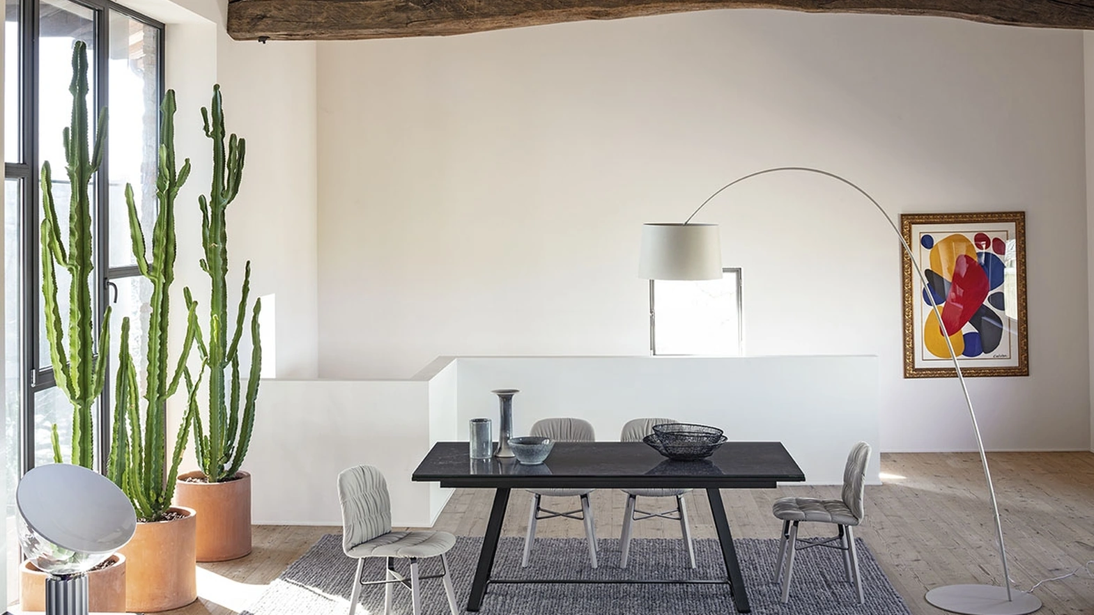 Tavolo allungabile con top in cristalceramica e gambe in metallo Alfred di Midj