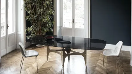 Tavolo Universe in cristallo di Bontempi