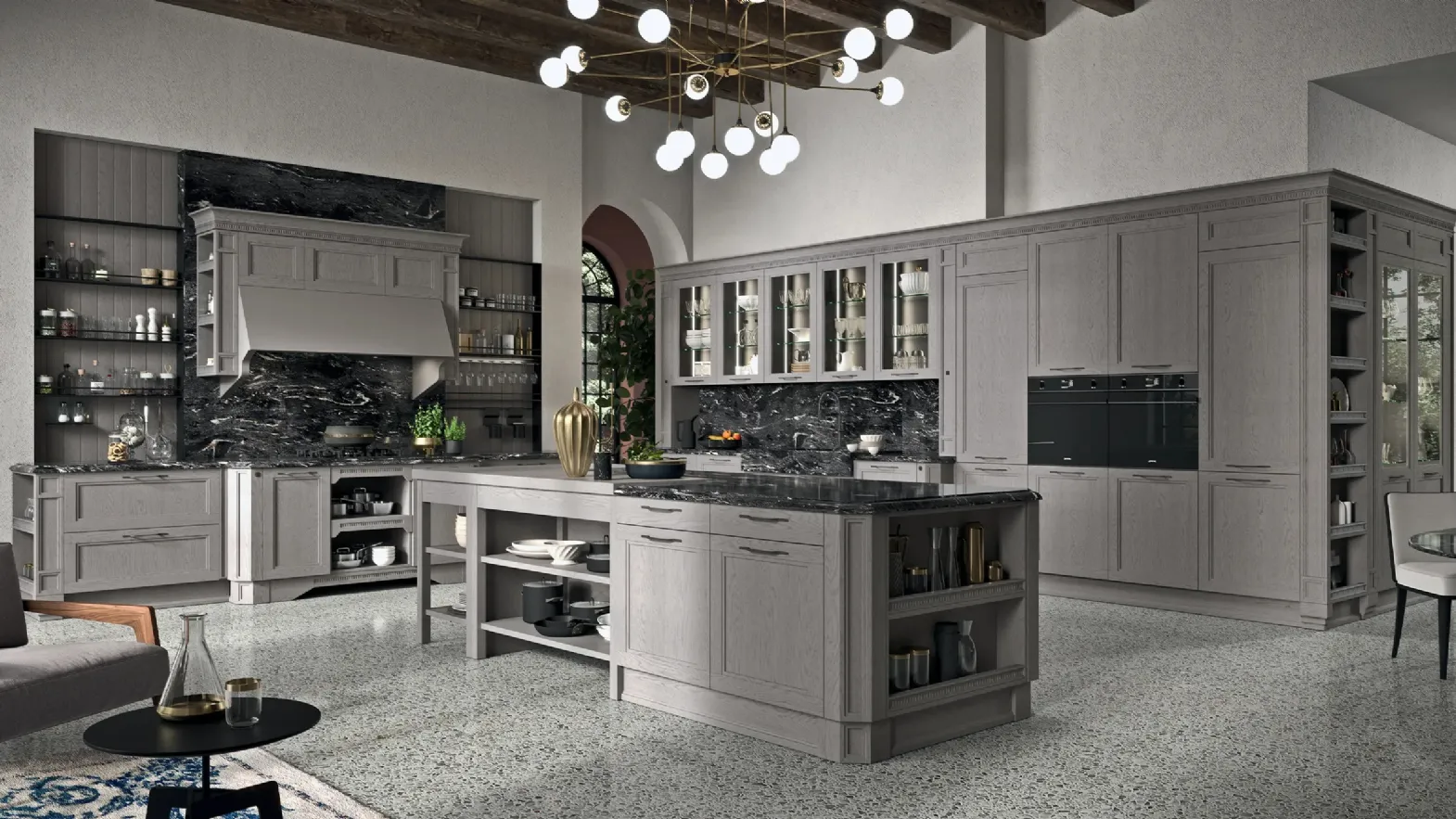 Cucina Classica con isola California Elite 02 di Astra