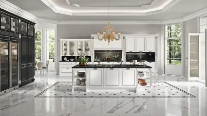 Cucina Classica con isola Elite 03 in laccato opaco di Astra