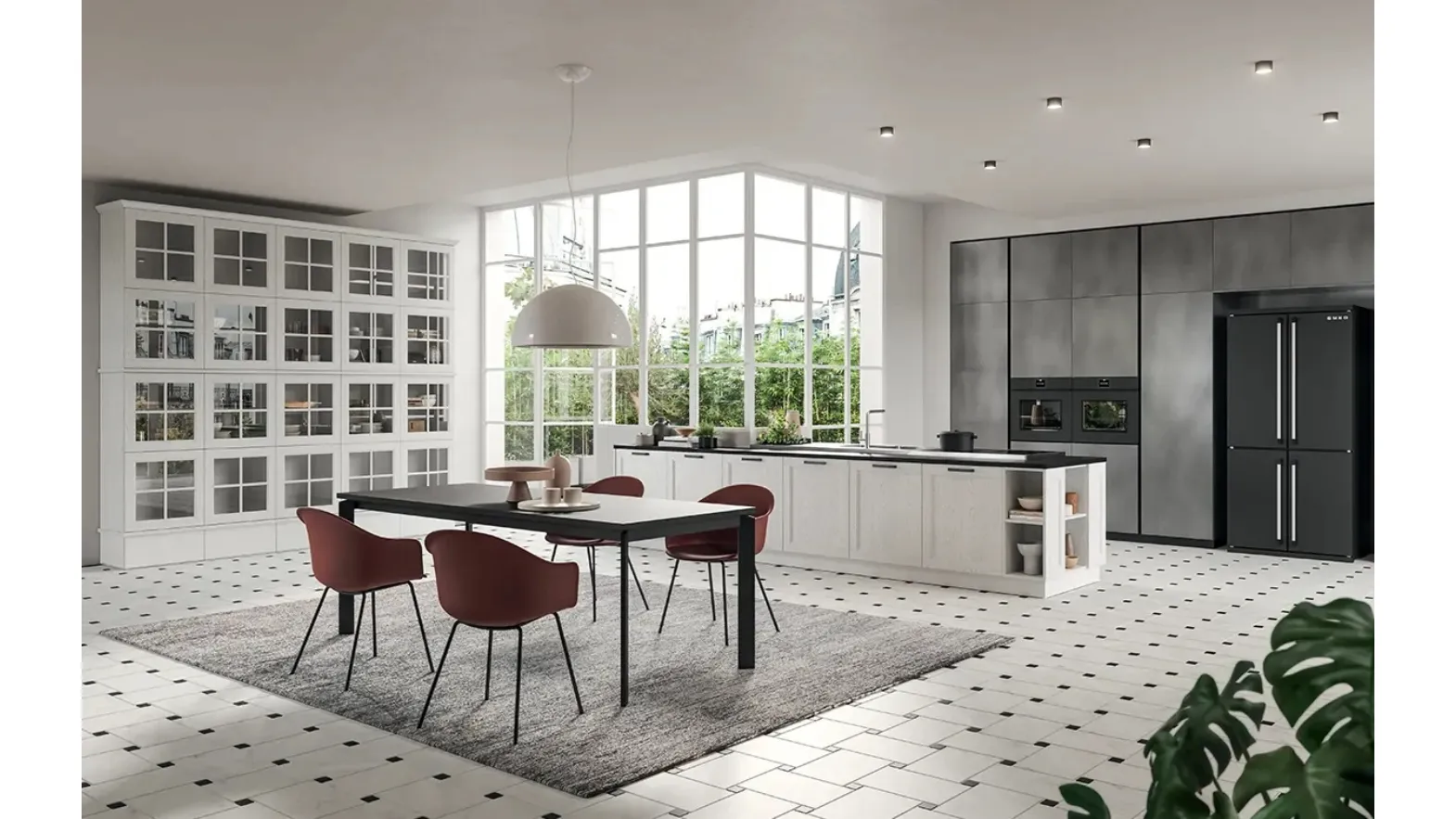 Cucina Classica con penisola Old Line Elite 04 di Astra