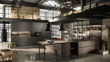 Cucina Design con penisola Industrial Kitchen 03 di Astra