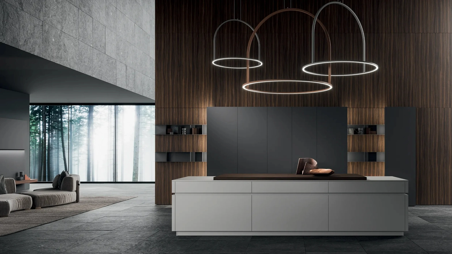 Cucina Design con isola HC-08 Minimal Design 04 di Astra