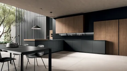 Cucina Design con penisola HC-08 Minimal Design 05 di Astra