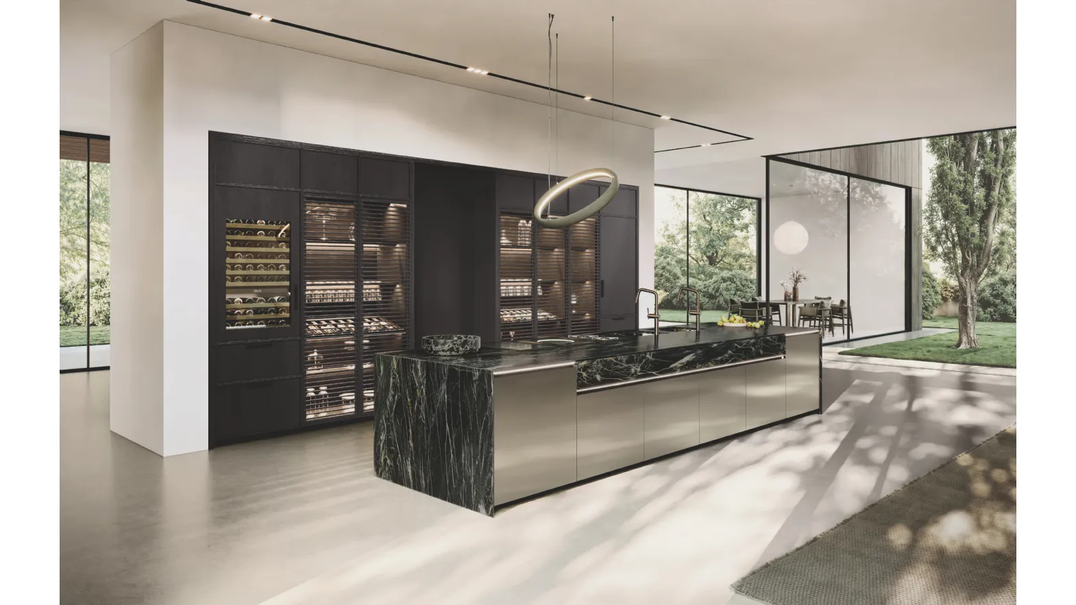 Cucina Design con isola Hily Legno di Binova