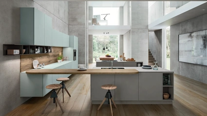 Cucina Moderna con isola e penisola SP-22 Moderno 14 di Astra