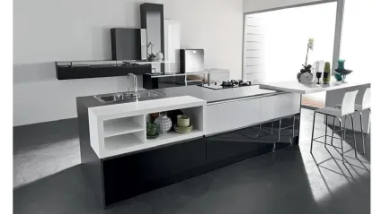 Cucina Moderna con isola Vitrum org 01 di Astra