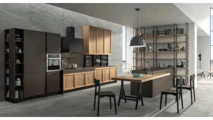 Cucina Moderna con penisola Atelier Contemporaneo 01 di Astra