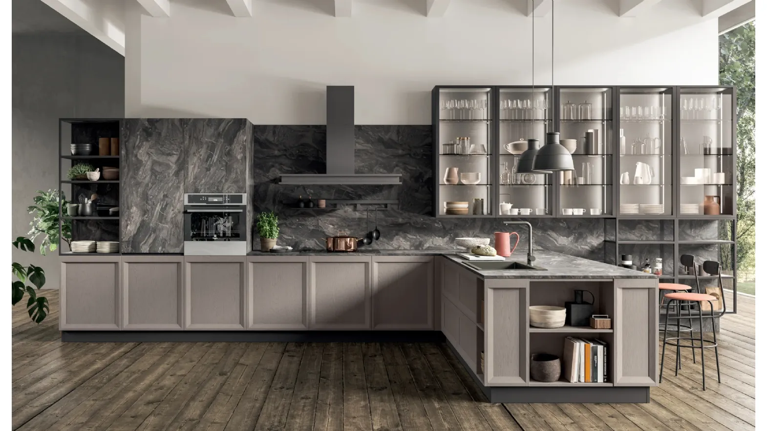 Cucina Moderna Atelier Industrial 07 di Astra