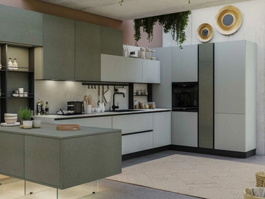 Cucina Moderna Doha Grigio e Antracite di Evo Cucine