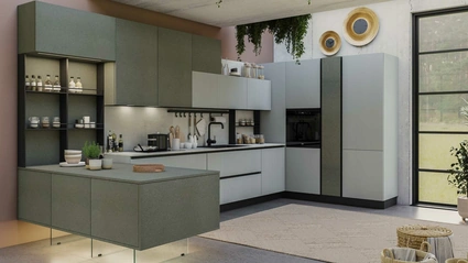Cucina Moderna Doha Grigio e Antracite di Evo Cucine