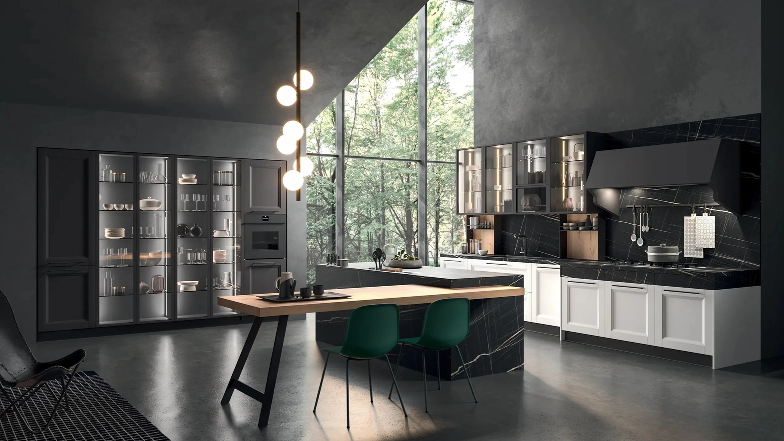 Cucina Moderna con isola Ego Contemporaneo 06 di Astra