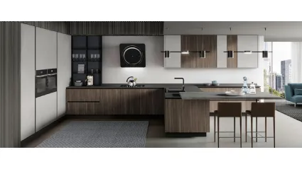 Cucina Moderna Eos in HPL Kandia White e Hidalgo Aragona di Evo Cucine