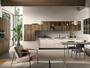 Cucina Moderna Bali Rovere Tabacco e Sahara di Evo Cucine
