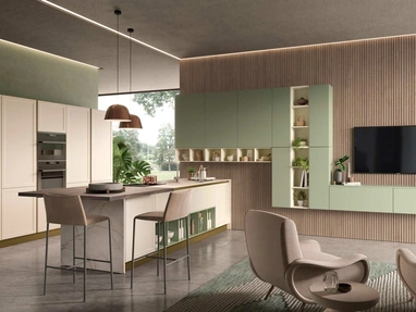 Cucina Moderna Bali Sahara e Verde di Evo Cucine