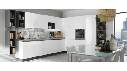 Cucina Moderna Korinna Bianco lucido di Evo Cucine