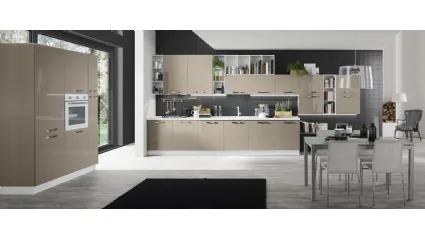 Cucina Moderna Korinna Tortora lucido di Evo Cucine