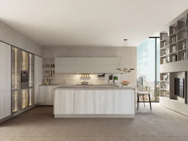 Cucina Moderna con isola Modula Line 01 di Febal Casa
