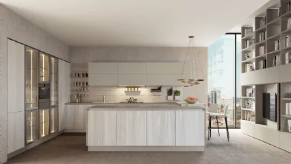 Cucina Moderna con isola Modula Line 01 di Febal Casa