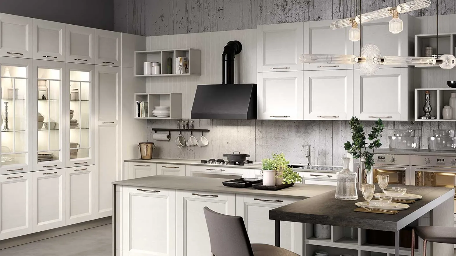 Cucina Moderna Gea Bianco di Evo Cucine