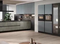 Cucina Moderna Korinna Nube e Cemento di Evo Cucine