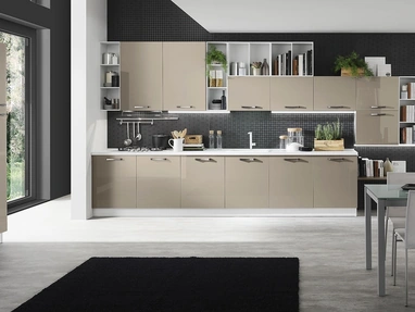 Cucina Moderna Korinna-Tortora-lucido Evo Cucine