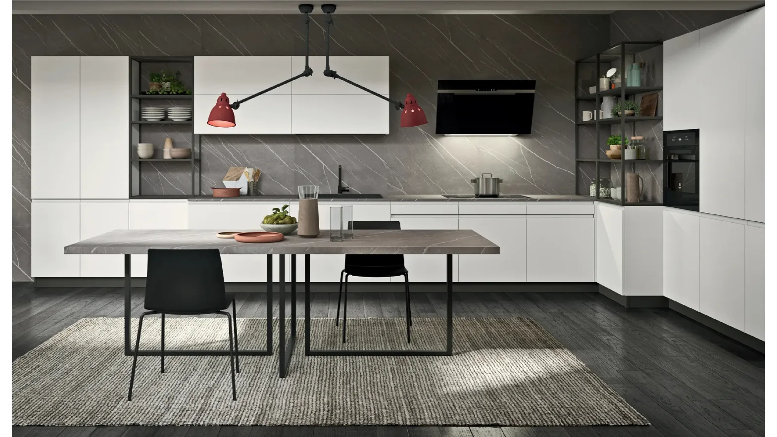 Cucina Moderna angolare Line Moderno 19 di Astra