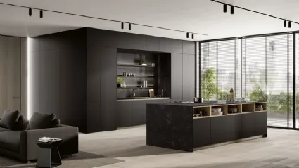 Cucina Moderna con isola Modula Anta Square 01di Febal Casa