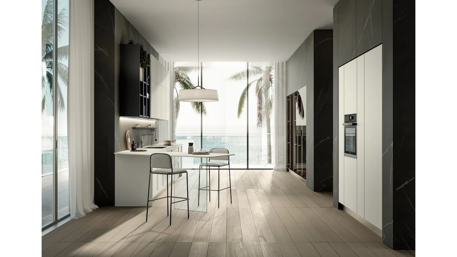 Cucina Moderna Modula Anta Telaio 01 di Febal Casa
