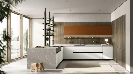 Cucina Moderna con penisola Origina 01 08 di Febal Casa