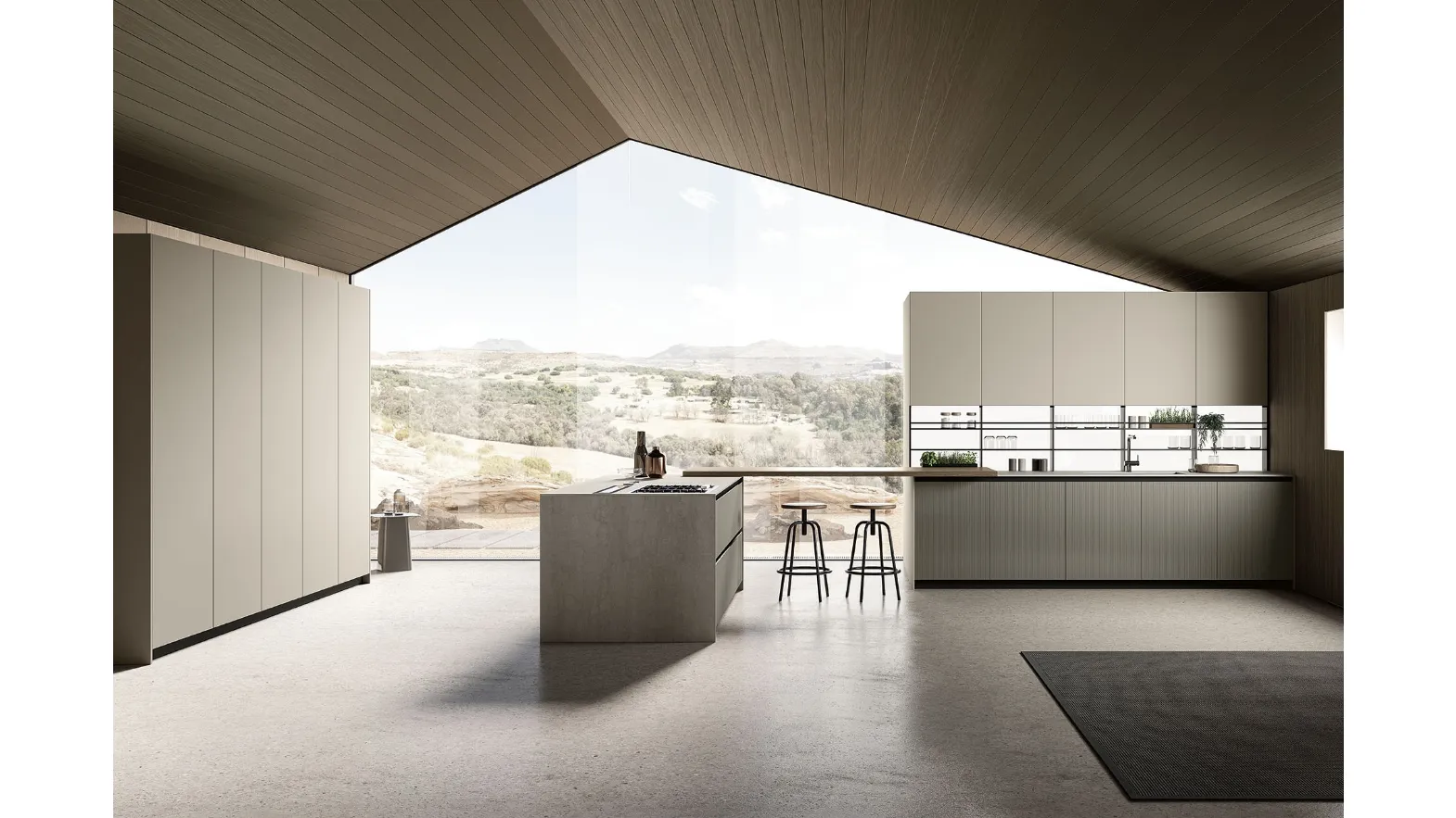 Cucina Moderna Origina Anta Telaio Alluminio 02 di Febal Casa