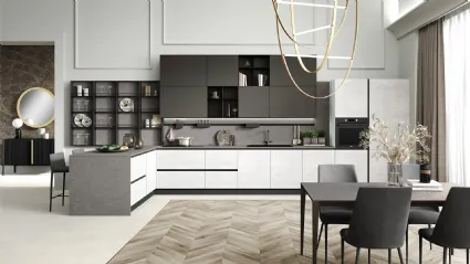 Cucina Moderna Rio Rovere e Fumo di Evo Cucine