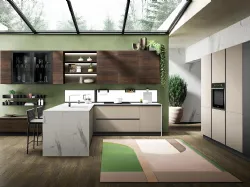 Cucina Moderna Rio Olmo e Rovere Caffè di Evo Cucine