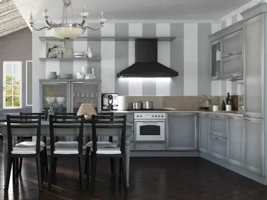Cucina angolare Shabby Chic Le Gemme composizione 03 di Le Fablier