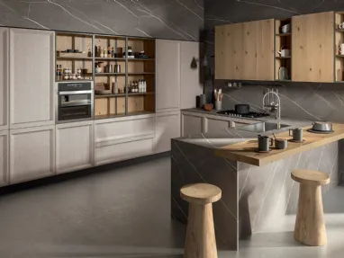 Cucina su misura con penisola Atelier Contemporaneo 03 di Astra