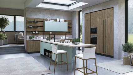 Cucina su misura Doha Rovere e Verde Salvia di Evo Cucine
