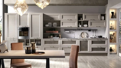 Cucina lineare su misura Gea Canapa di Evo Cucine