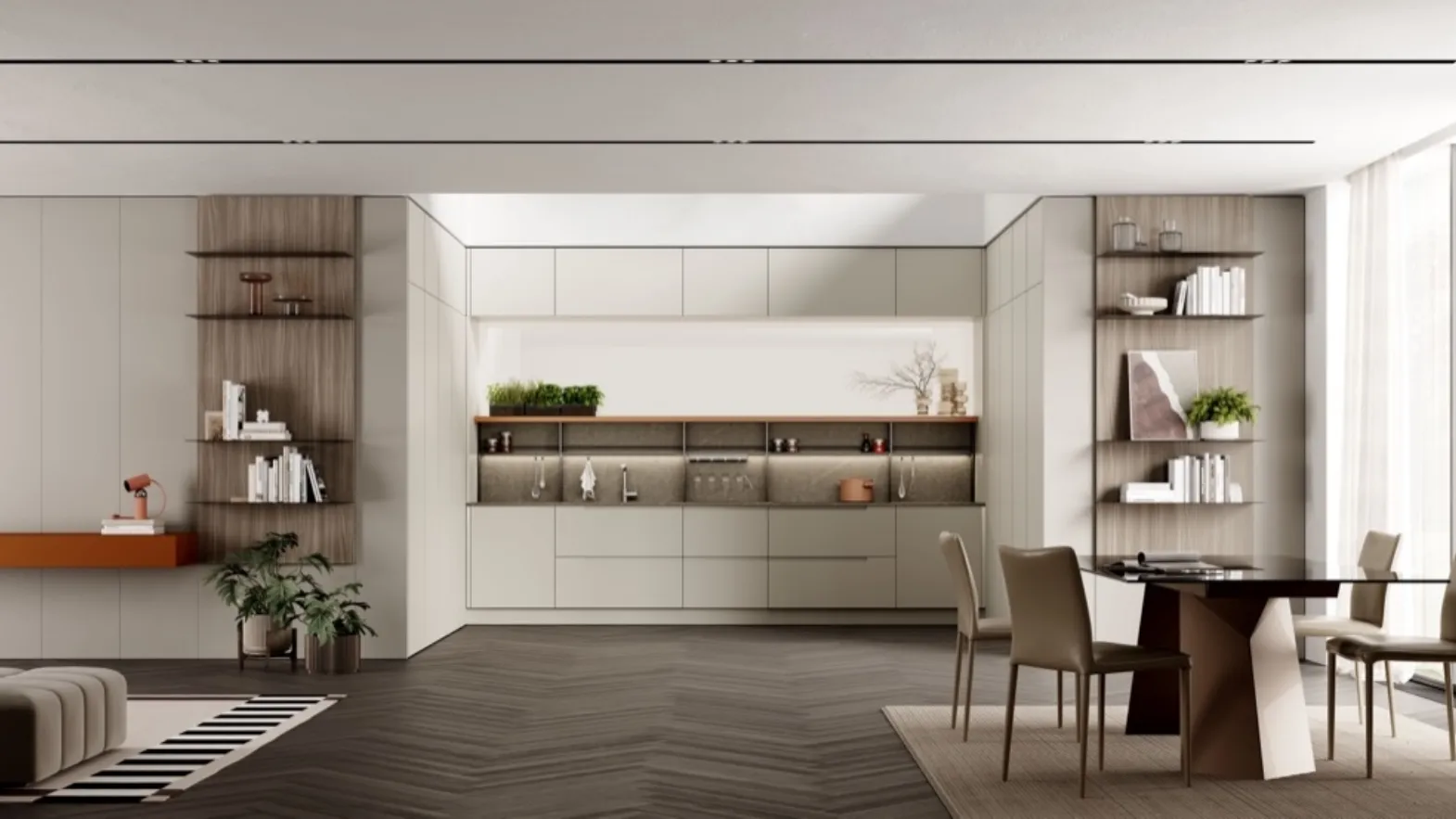 Cucina su misura Modula Anta Sagoma J 01 di Febal Casa