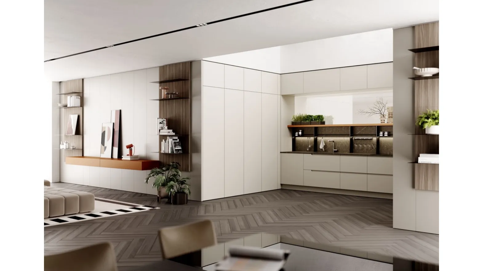 Cucina su misura Modula Anta Sagoma J 01 di Febal Casa