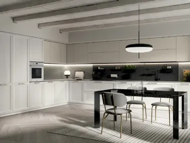 Cucina angolare su misura Origina Anta Telaio Legno 04 di Febal Casa