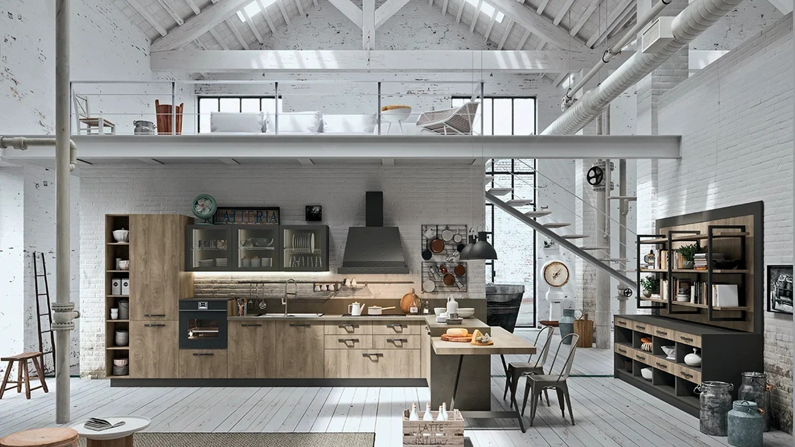 Cucina su misura SP-22 Industrial 02 di Astra