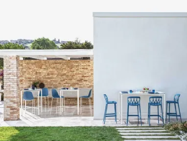 Tavolo da giardino Moon Alto Outdoor in SuperCeramica di Bontempi