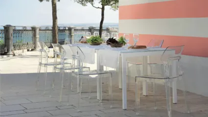 Sedia Aria Outdoor in policarbonato trasparente di Bontempi